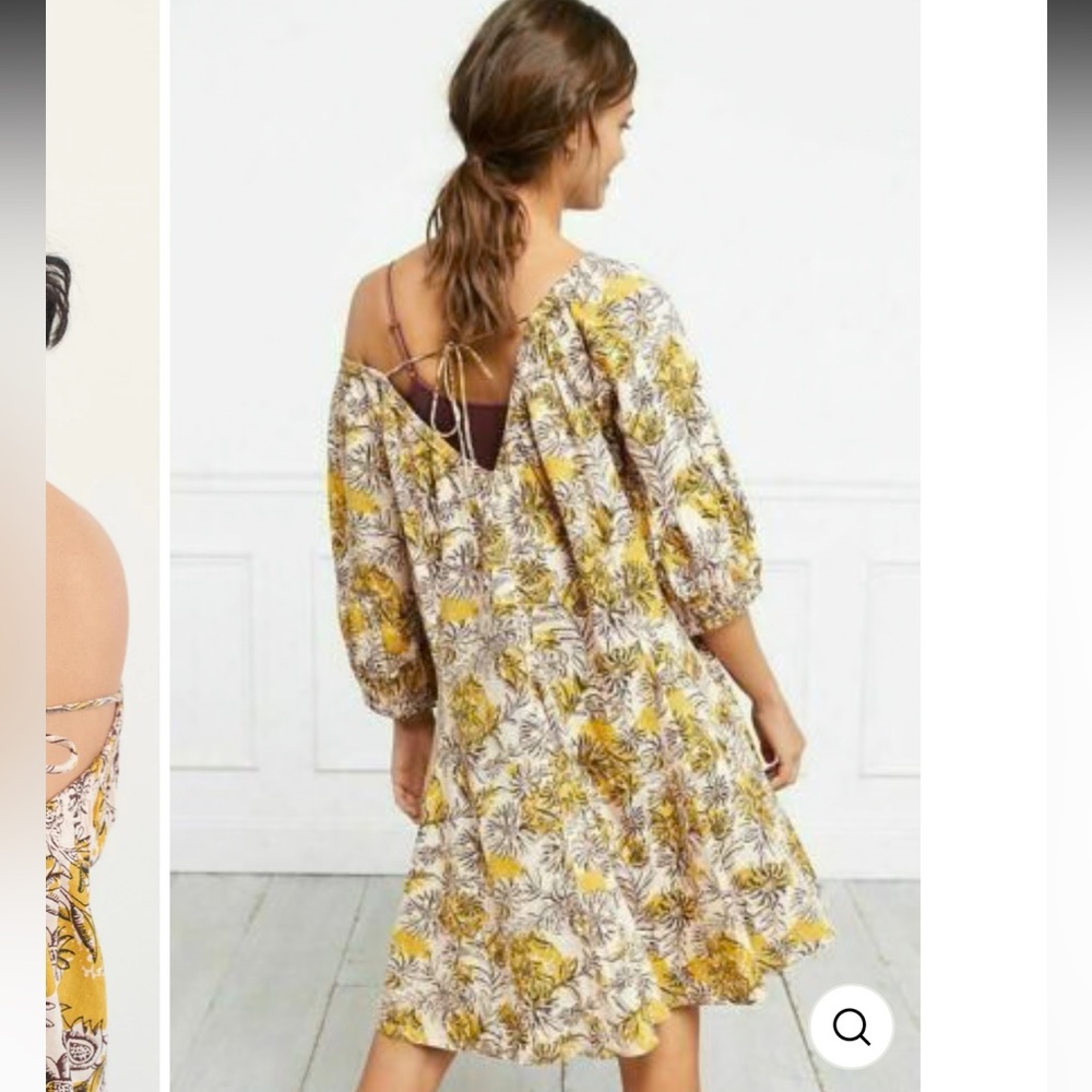 Daily Practice Anthropologie Mollie Tunic Dress Floral Off Shoulder Cover Up S - Picture 10 of 11